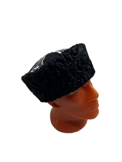 Кубанка из Черного каракуля 10см - Черный крест