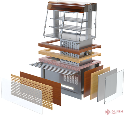 Витрина холодильная ATESY Регата ХВ-1200-1370-02