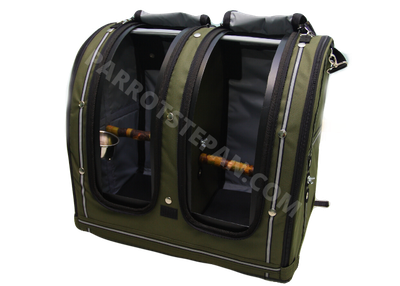 Рюкзак-переноска для двух птиц  без боковых окон (жако, эклектус, амазон, сенегал, конго, корелла, розелла, александриец, ожереловый)