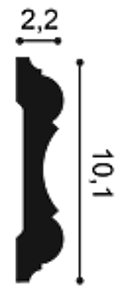 Orac Decor P8040 Orac Luxxus гладкий молдинг из полиуретана, 2 м.