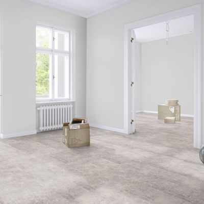 Виниловый пол Wineo 400 Stone Бетон Серый Крафтовый MLD302SL 31 класс толщина 9 мм замковый с фаской и подложкий 1.68 м2 на HDF-плите