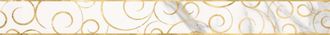 Бордюр настенный Миланезе Дизайн 1506-0154 6х60 флорал каррара