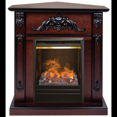 Угловой электрокамин Anita AO с очагом 3D Olympic