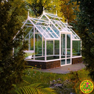 Теплица из стекла и алюминия АССОЛЬ размером 2500 х 5000 мм Скоро в продаже