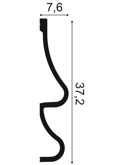 Orac Decor P3071 Orac Luxxus гладкий молдинг из полиуретана, 2 м.