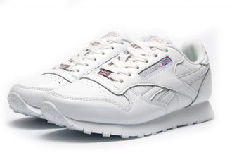 Reebok Classic белые 01, КОЖА женские (36-41) Арт: 004MF(I)