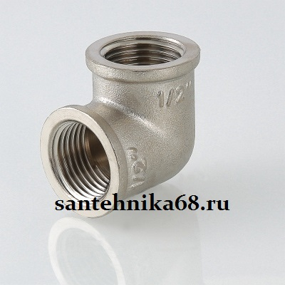 Уголок латунный Valtec VTr.090.N вн-вн резьба 90гр