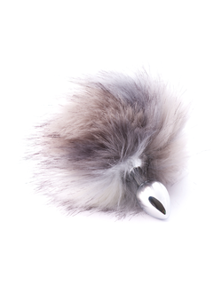 CH-7801 Анальная пробка с искусственным хвостом (Серый) Crazy Handmade