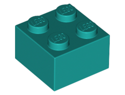Brick 2 x 2, Dark Turquoise (3003 / 4120399 / 6314091)