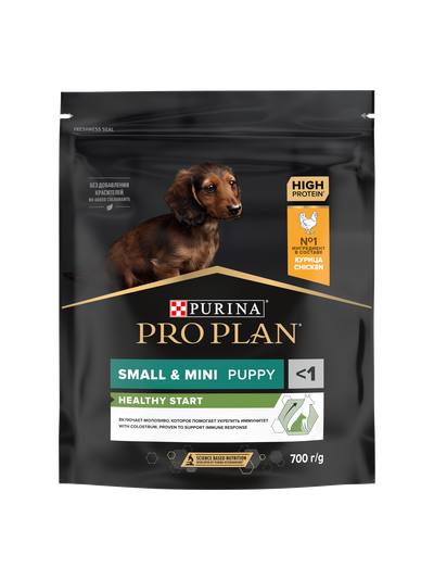Pro Plan (Про План) Healthy start для щенков мелких и карликовых пород с курицей 700 г