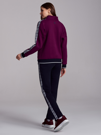Теплый спортивный костюм женский  12SKJ -1419 (фиолетовый)