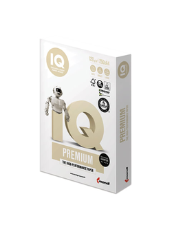 Бумага IQ PREMIUM, А4, 120 г/м2, 250 л., класс "А", Австрия, белизна 170% (CIE)