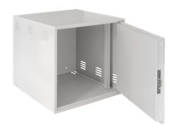 Настенный антивандальный шкаф сейфового типа, 12U, Ш600хВ600хГ600мм, серый