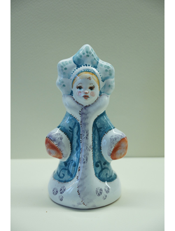 майоликовый колокольчик "Девочка-снегурочка"