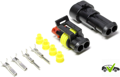 Разъём автомобильный герметичный 2пин