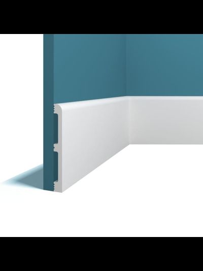 Плинтус напольный Перфект Plus P68, из дюрополимера, влагостойкий, под покраску, 2 метра