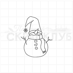 Штамп снеговик