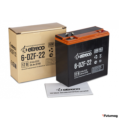 Тяговый аккумулятор Eltreco 6-DZF-20 (12V20A/H C2)
