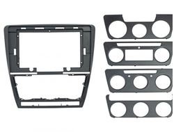 Переходная Рамка для SKODA Octavia 2004-2013 (A5) (Auto AC/manual AC), 10&quot; (тип2, 4 вставки) (Incar RSC-FC809) 22-185