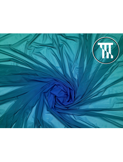 Сетка-стрейч градиент, цв. Синий + Зеленый (R=75см)