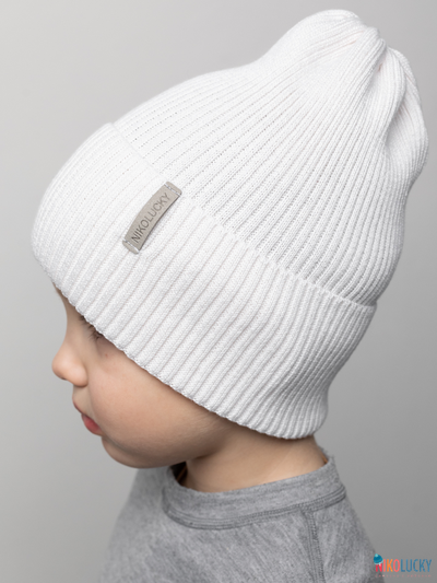 Шапка 25301-01 50%хлопок 50%акрил, белый 56-58
