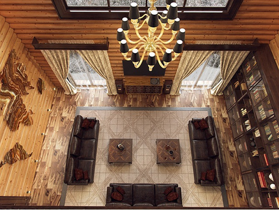 Гостиница из рубленного бревна "Дом охотника", 750 м2