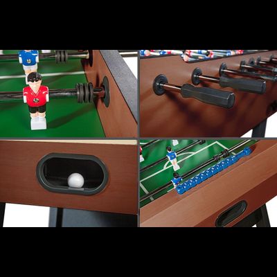 Игровой стол — футбол складной «Maccabi» (140×75×89, махагон)