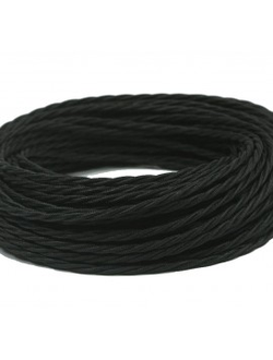 Провод витой в ретро стиле ПРВ 3х0.75 чёрный