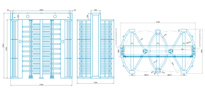Турникет ПОЛНОРОСТОВОЙ БЛОКПОСТ СТ 2A серия СПЕКТР Z