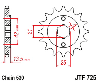 Звезда ведущая JT JTF725.14 (JTF725-14) (F725-14)