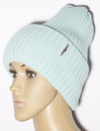 Екатеринбург. Шапка женская "Резинка" 840 персик, красная, голубая, бежевая, кофе, пудра, графит, хаки, св.бежевая, желтая, чёрная, ваниль