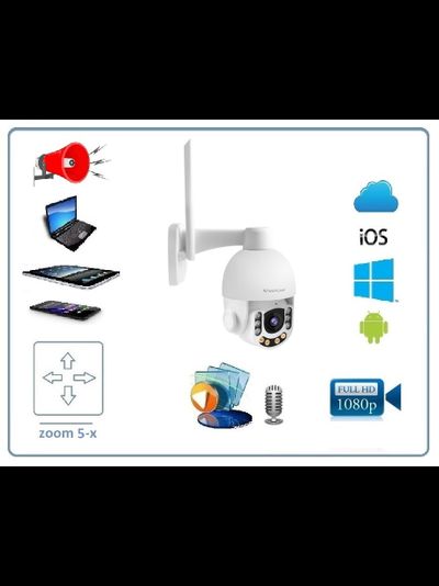 VStarcam C8865-x5 уличная поворотная WiFi/LAN видеокамера с DVR. Full  HD (zoom 5-x) до - 25 град.С.