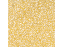 БИСЕР PRECIOSA 10/0 - 50г - 382PY ПРОЗРАЧНЫЙ ГЛЯНЦЕВЫЙ С ПЕРЛАМУТРОВОЙ  СВЕТЛО-ЖЁЛТОЙ ЛИНИЕЙ ВНУТРИ
