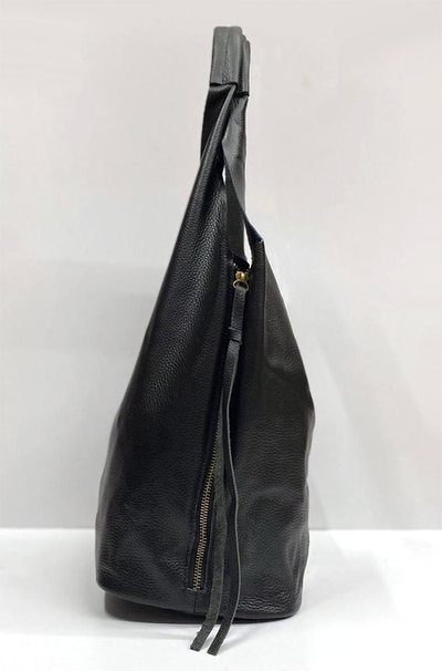 (АРТИКУЛ: 9973/0) СУМКА-МЕШОК ЖЕНСКАЯ, БОЛЬШАЯ, НАТУРАЛЬНАЯ КОЖА, ЧЕРНАЯ, БЕЗ ПОДКЛАДКИ, С МЕШКОМ-ВСТАВКОЙ ВНУТРИ, ЧЕРЕЗ ПЛЕЧО