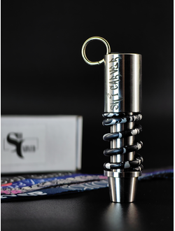 МУНДШТУК SPRING 2.0 BLACK-SILVER ANOD С ЛЕНТОЙ