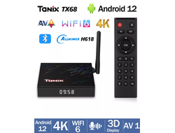 Смарт-приставка для телевизора TANIX TX68 4/64 Gb