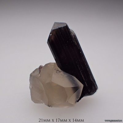 Турмалин эльбаит на кварце. Мадагаскар. 21*17*14мм.