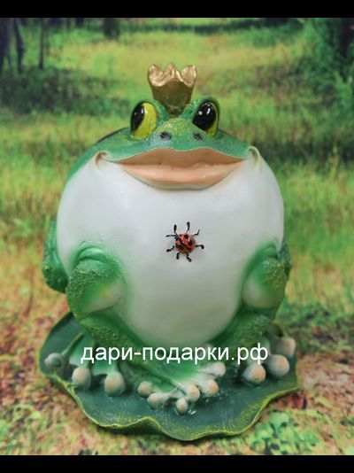 ЛЯГУШКА-ЦАРЕВНА - символ богатства и долголетия !23*17см   0,7кг    полистоун Россия 1087//012259