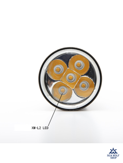 Фонарь подводный Yupard-A2 5хL2-1200Lm-желтый 20см