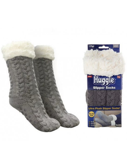 Плюшевые носки-тапочки Huggle Slipper Socks оптом