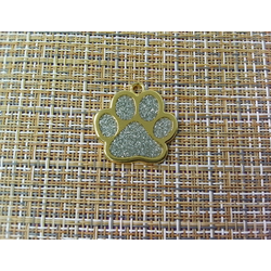 Подвеска кулон лапка 37,5x35x2 мм золотистый, серый