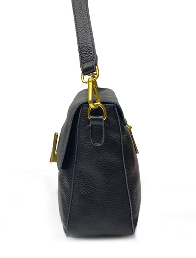 (АРТИКУЛ: 9979/5) СУМКА ЖЕНСКАЯ НЕБОЛЬШАЯ, НАТУРАЛЬНАЯ КОЖА, ЧЕРНАЯ, РЕМЕНЬ ЧЕРЕЗ ПЛЕЧО