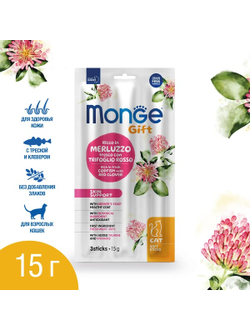 Мягкие палочки Monge Gift Skin support для кошек, треска 15 гр