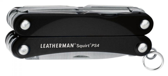 Мультитул LEATHERMAN SQUIRT PS4, 9 функций,  черный [831233]