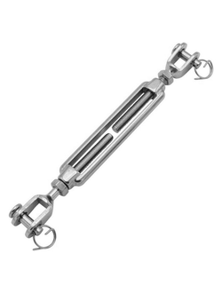 Талреп открытый CIM 3108-0110 М10 вилка/вилка со стопорным болтом и кольцевым шплинтом из нержавеющей стали AISI316