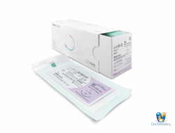 Плетеная рассасывающаяся хирургическая нить WEGO PGLA USP 6-0, MP 0,7 45 см, фиолетовая – аналог Vicril