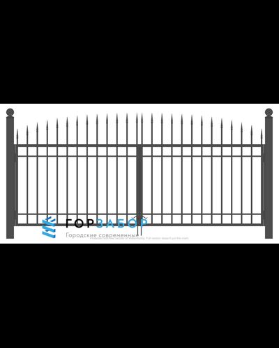 Распашные сварные ворота с элементами ковки KSZ15-22 недорого купить