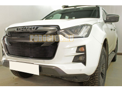 Защита радиатора Isuzu D-Max 2019- black верх PREMIUM