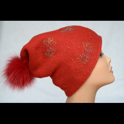 Красная шапка с помпоном Vizio Италия 5931