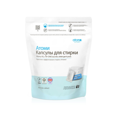 Корейские капсулы для стирки Atomy в упаковке 100 штук